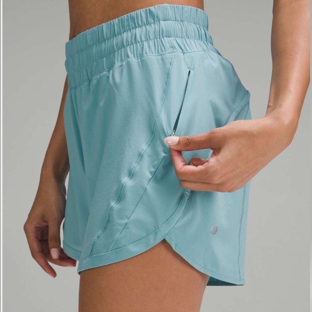 Lululemon Track That Shorts 5” High-Rise Lined Tidal Teal Size 4
